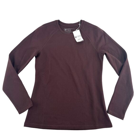 Figs Black Waffle Longsleeve Underscrub Size M - Picture 1 of 7